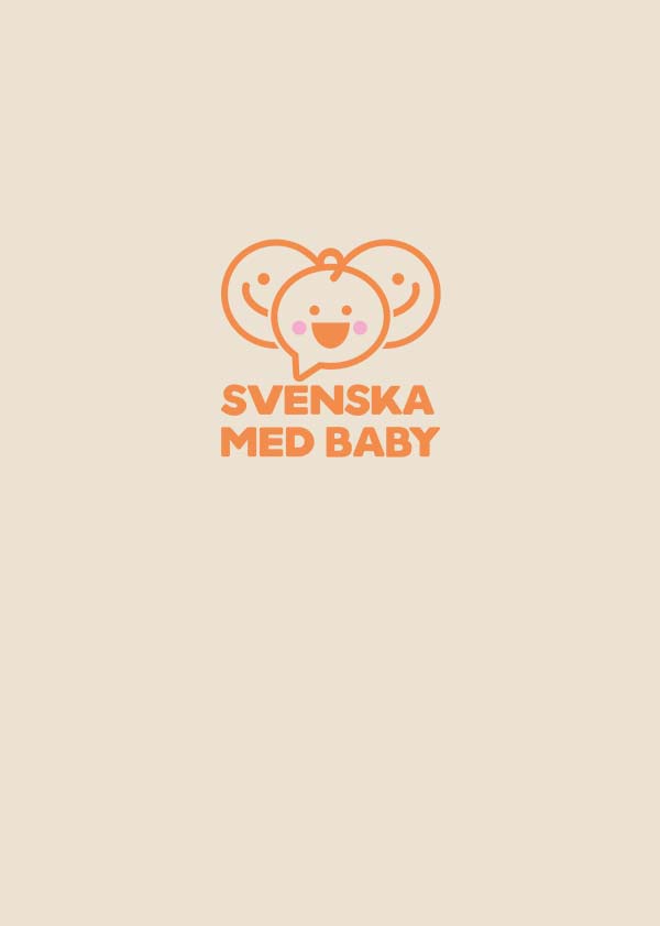 Svenska med baby styrdokument sida thumbnail. Orange logga beige bakgrund